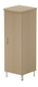Armoire DANAÉ SIGNATURE 1 porte 1/2 penderie/lingerie méla. pièt. époxy - L63xP65xH180 cm - Gris 9006