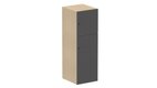 Meuble à cases H.137xL.45xP.50cm - 2 cases : 1 x H86cm (en bas) + 1 x H43cm. portes pleine. serrure à code