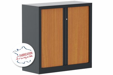 [Pas de famille] - [Pas de sous famille] - Armoire à rideaux H100xL100cm 2 tablettes