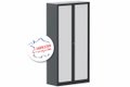 Armoire à rideaux H198xL100cm 4 tablettes
