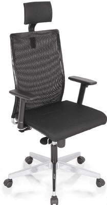 OPERATIVE - Dossier résille - ZEN MESH MANAGER fauteuil manager avec accotoirs synchrone décalé avec translation d'assise