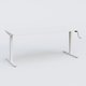 Poste solo 160*70 réglable en hauteur manuel 70-116 cm gamme KPro1. Plateau Blanc et pietement Blanc.