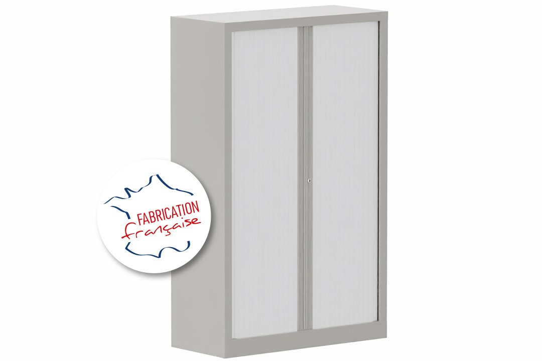 Armoire à rideaux H160xL100cm 3 tablettes