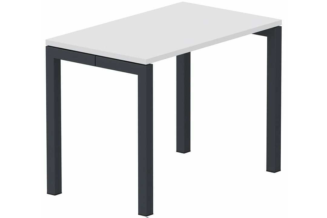 Module composable pied arche L.120xP.60cm, départ, plateau blanc, structure anthracite