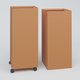 Poubelle 1 Module HT 75 cm Larg. 30 cm Prof. 60 cm avec roulettes . Coffre Terracota