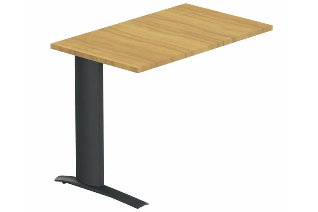K1 retour direct 100x60cm sur pied, plateau NOYER, structure anthracite