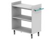 Chariot CODY double face mélaminé chant ABS - L84,5xP41xH91,5cm