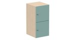 Meuble à cases H.92xL.45xP.50cm - 2 cases H43cm. portes pleine. serrure à clé