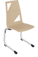 Chaise GALLA coque C21 Moda bois teinté piètement aluminium époxy - T6