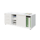 CREDENCE L140 - 1 PORTE COULISSANTE A DROITE -CAISSON 3T A GAUCHE BLANC