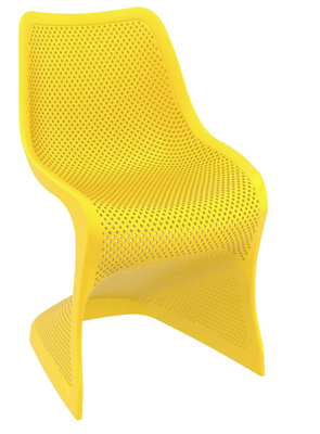 POLYPROPYLENE - CHAISES  - ST TROP-Chaise design en polypropylène ajourée renfoncée en fibre de verre -Finition jaune (PJA)