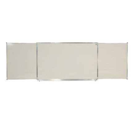 TABLEAUX / CHEVALETS / VITRINES - Tableaux triptyques - TRIPTYQUE tableau en émail H.90xL.120cm (largeur totale volets ouverts : L.240cm), surfaces effaçables à sec et magnétiques, PRIX HORS INSTALLATION