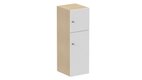 Meuble à cases H.137xL.45xP.50cm - 2 cases : 1 x H86cm (en bas) + 1 x H43cm. portes pleine. serrure à clé