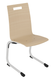 Chaise GALLA coque C1 Classic bois teinté piètement aluminium époxy - T6