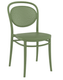 FLORENCE-Chaise en polypropylène renforcé fibre de verre-Finition vert olive