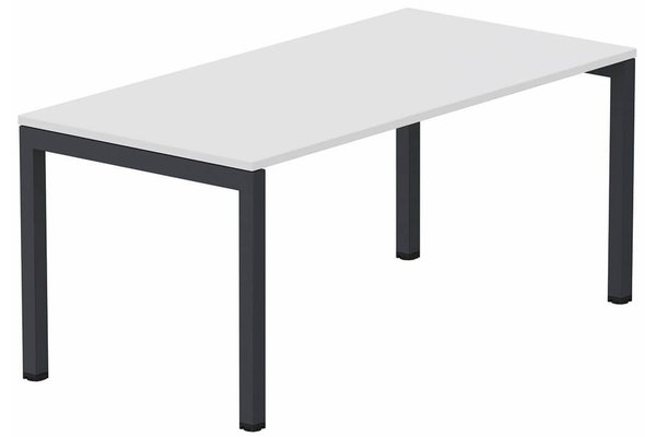 TABLES DE FORMATION - Composables piétement "Arche" - Module départ table composable 140x80cm blanc/ anthracite - sur délai