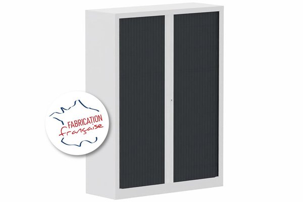 [Pas de famille] - [Pas de sous famille] - Armoire à rideaux H160xL120cm 3 tablettes