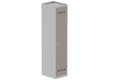Vestiaire industrie salissante 1 porte (fermeture cadenas) H180xL40xP50cm coffre gris clair/ porte(s) basalte