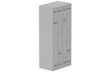 Vestiaire gain de place 2 colonnes (fermeture cadenas) H,180xL,80xP,50cm coffre gris clair/portes gris clair