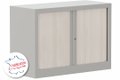 Armoire à rideaux H69,5xL100cm 1 tablette, corps aluminium, rideaux acacia