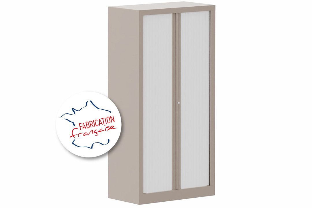 Armoire à rideaux H136xL120cm 3 tablettes