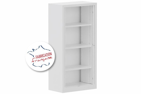 [Pas de famille] - [Pas de sous famille] - Armoire à rideaux H136xL120cm 3 tablettes