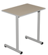 Table TAGE plateau ép.21 mm stratifié chant bois piètement époxy - 70x50 cm - T6