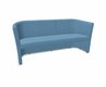 CLUB canapé 3 places, tissu STEP coloris bleu moyen