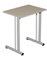 Table TAGE renforcée plateau ép.21 mm stratifié chant bois piètement époxy - 70x50 cm - T6