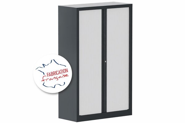 [Pas de famille] - [Pas de sous famille] - Armoire à rideaux H160xL100cm 3 tablettes