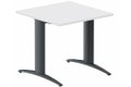Module composable pied i, L.80xP.80cm, départ, plateau blanc, structure anthracite, plateau blanc, structure anthracite