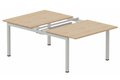 K3 Bench départ 2 plateaux coulissants 180x80cm encombrement 180x165cm hêtre/aluminium