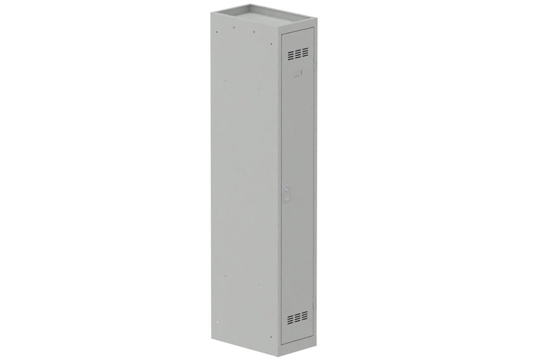 Vestiaire industrie propre 1 porte (serrure 2 clés) H180xL30xP50cm coffre gris clair/ porte(s) gris clair