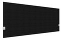 SECRET Panneau-écran acoustique H74cm pour poste solo L.160cm. 2 faces tissu BERTA coloris noir. pinces de fixation réglables en hauteur coloris aluminium