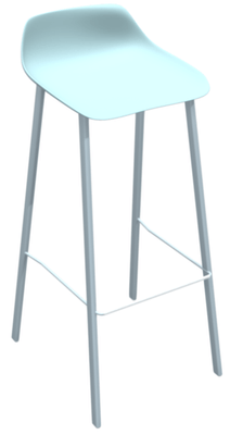 CHAISES ET TABOURETS - Tabourets - Jump Tabouret haut, structure EP59 - bleu clair / Coque PP59 bleu clair