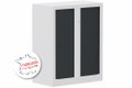 Armoire à rideaux H100xL80cm 2 tablettes