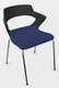 SWEETY Chaise 4 pieds tube, piétement chrome, coque polypropylène coloris blanche, placet assise tissu BONDAI coloris ORANGE BNB BN19