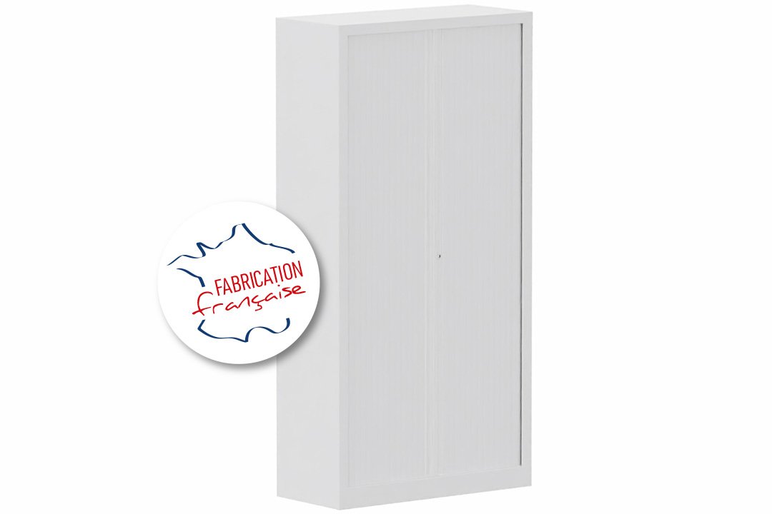 Armoire à rideaux H198xL100cm 4 tablettes