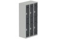 Vestiaire multicases, 3 colonnes L.90 cm/6 cases, coffre gris clair/portes anthracite