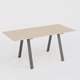 Table Keops Métal 260x120 cm de profondeur et hauteur 109 cm . Plateau épaisseur 25mm.