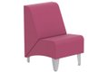 Chauffeuse ZÉPHIR tissu enduit piètement époxy - L55xP74xH80 cm - Gris alu RAL 9006