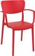 CLYDE-Fauteuil en polypropylène renforcè fibre de verre-Finition rouge(PRG)