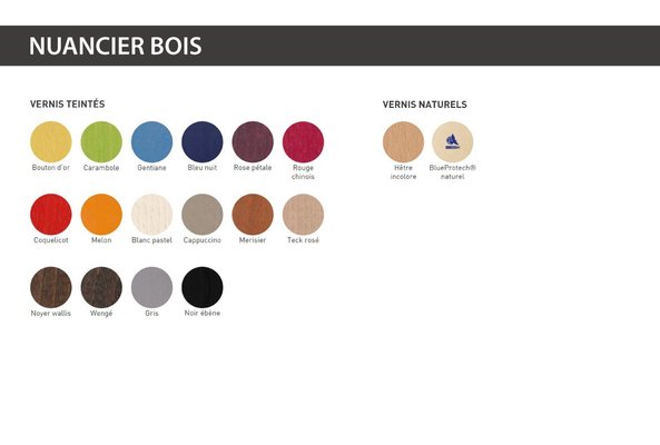 SCOLAIRE - Accueillir - Canapé BERMUDES assise et dossier tissu enduit piètement et accoudoir bois - L122xP68xH83 cm