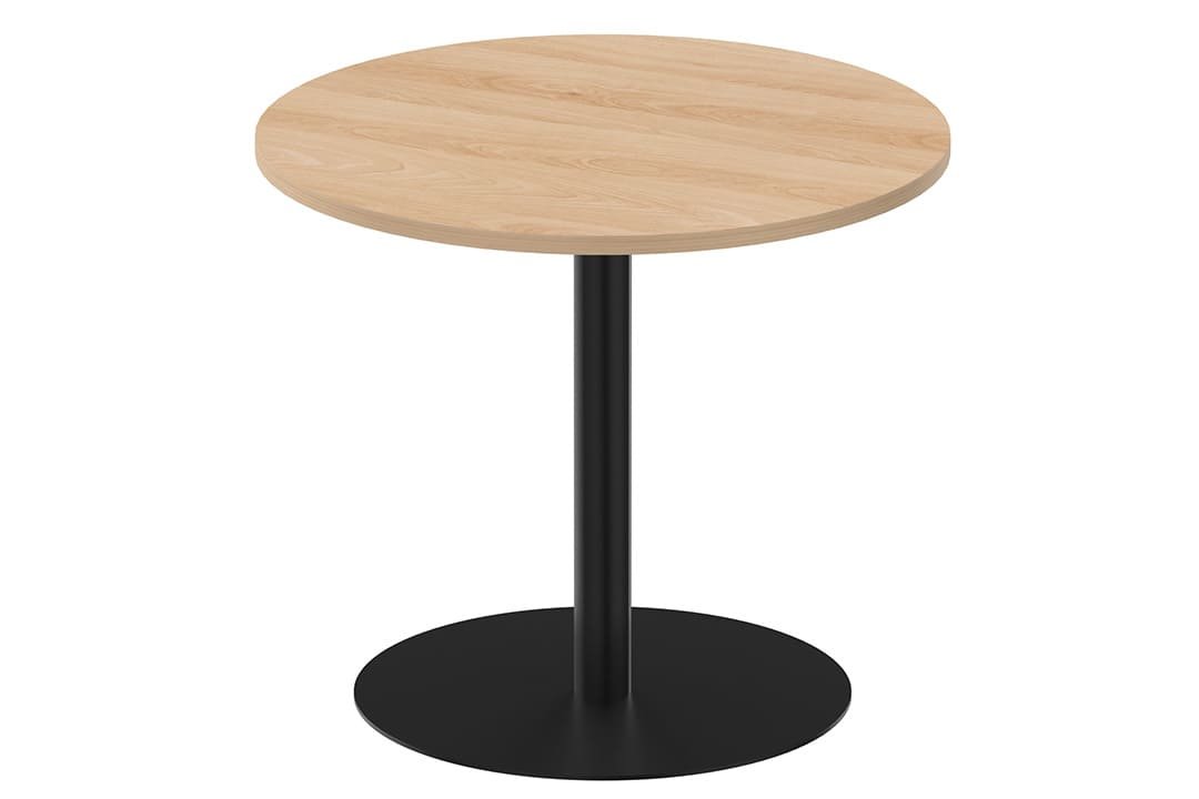 Table ronde diamètre 90cm sur pied colonne hêtre /noir