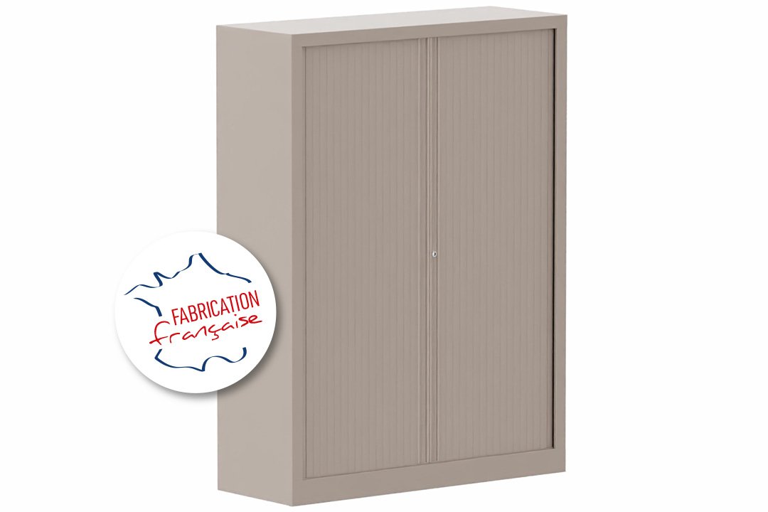 Armoire à rideaux H160xL120cm 3 tablettes
