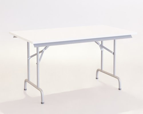 TABLES PLIANTES - 140x70xHt.75 - Table pliante Easy 140x70 cm blanc / structure aluminium
