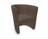CLUB fauteuil 1 place, tissu STEP coloris marron chiné