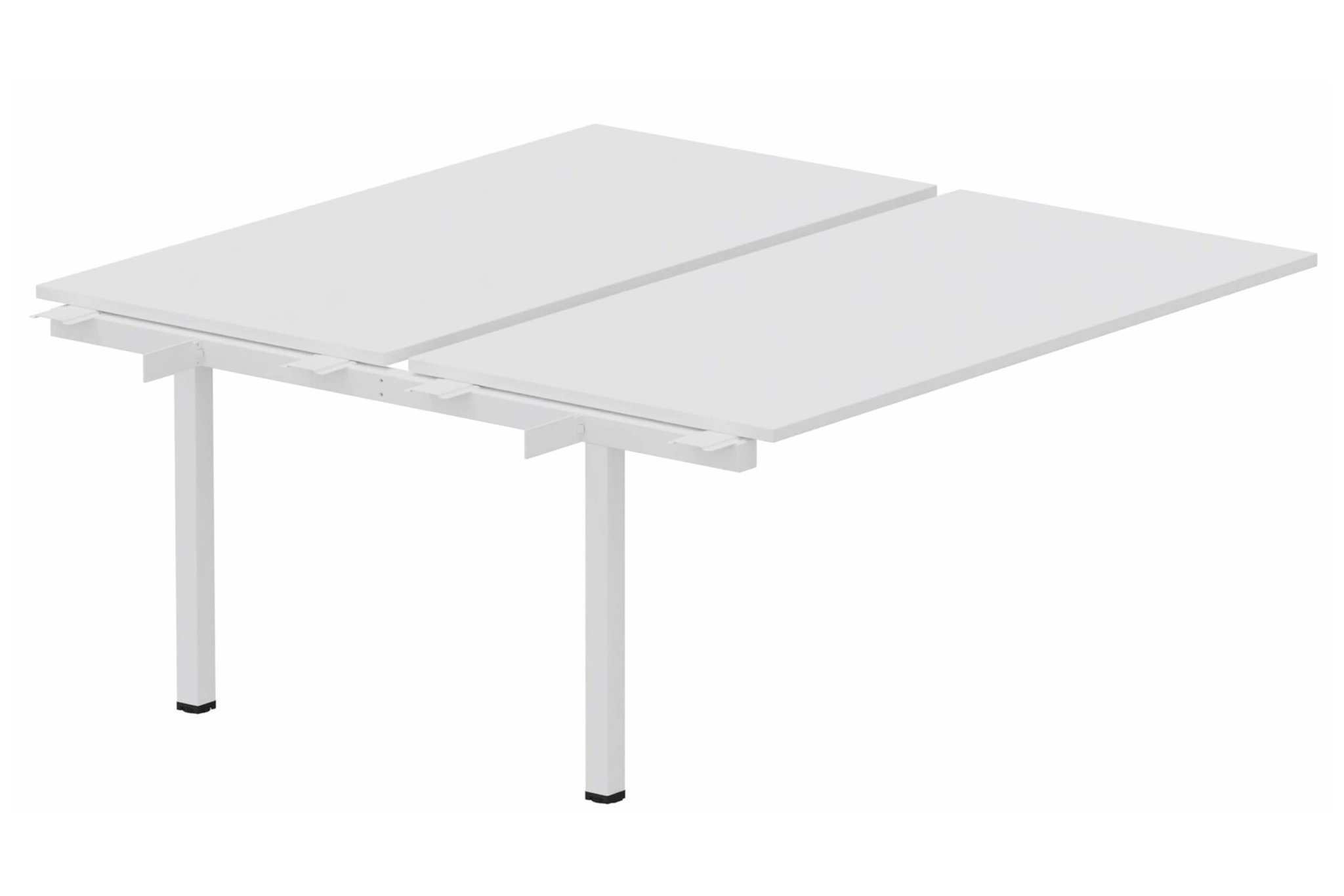 K3 Bench suivant 2 plateaux fixes 140x80cm encombrement 140x165cm blanc/blanc - sur délai