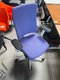 Fauteuil de bureau E.T acocoudoirs 4D structure blanche, assise et dossier tissu lavande