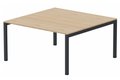 K3 plan carré 145x145cm, plateau hêtre, structure anthracite